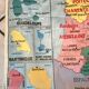 School map of france agriculture & livestock and administrative france 50s-60s