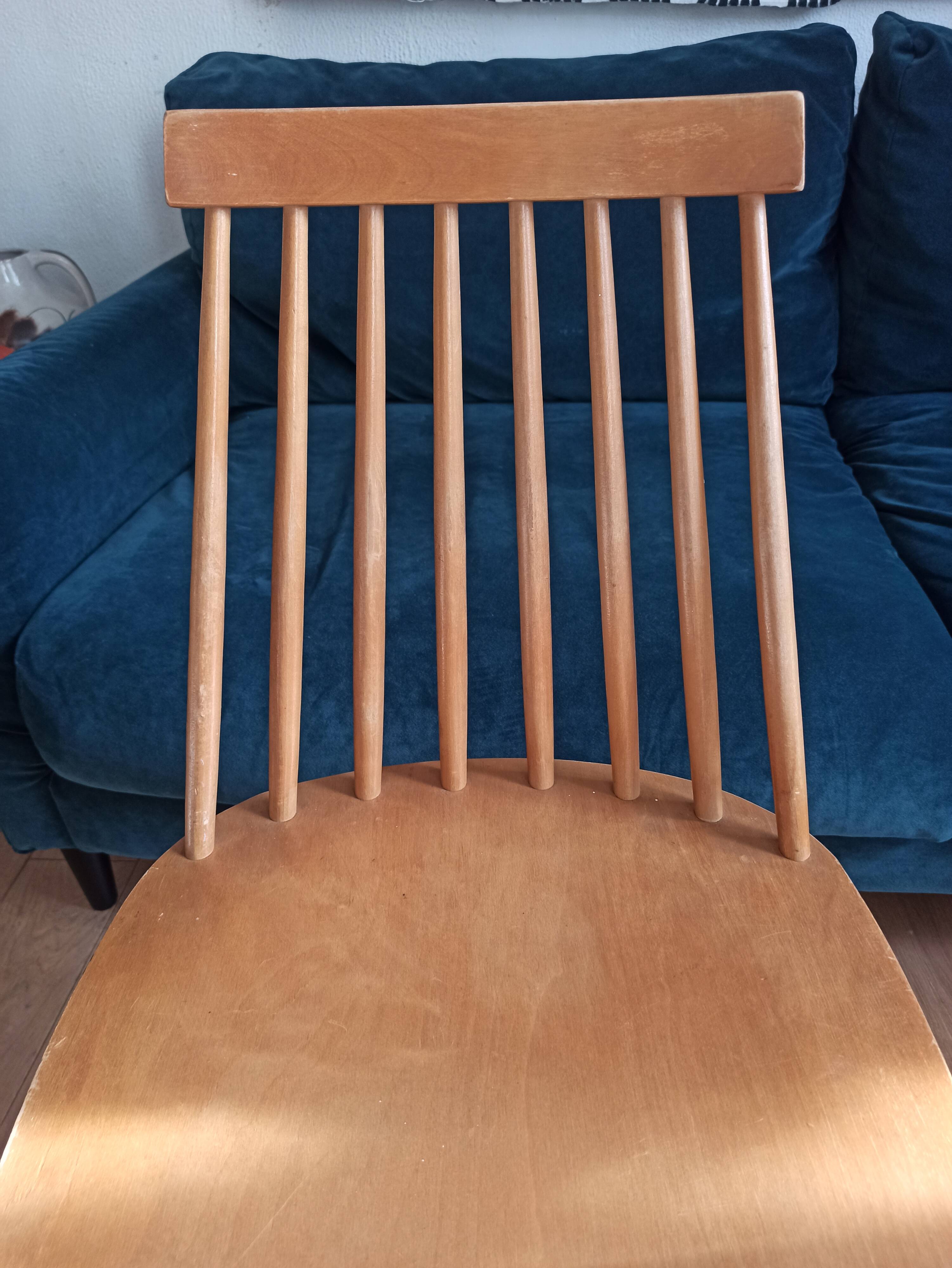 Chaises en bois vintage Ikea 1960