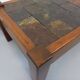 Vintage Brutalist Oak and Slate Coffee Table from the 60s-70s