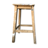 Tabouret vintage, bois manufrance