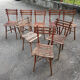 Set of 8 guinguette chairs 1920