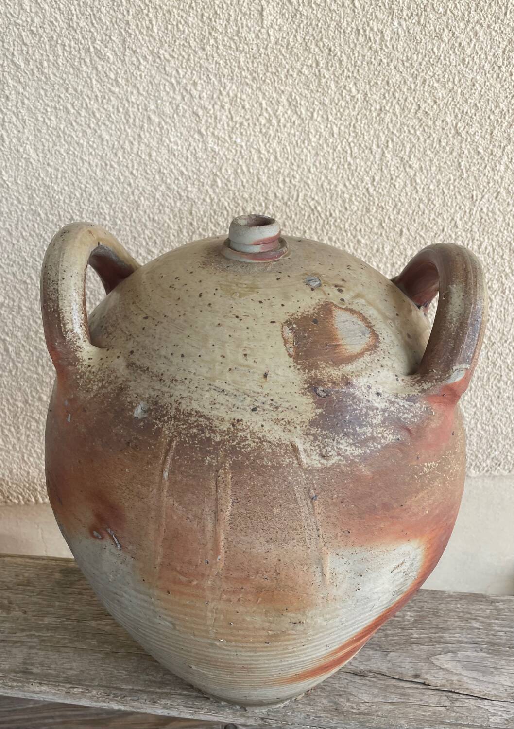 XXL Stoneware Jar Puisaye Antique 19th Century French Crafts