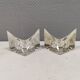 A pair of beautiful vintage glass candlesticks/vases from Prelz 1990s