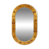 Miroir suédois en pin, années 1970