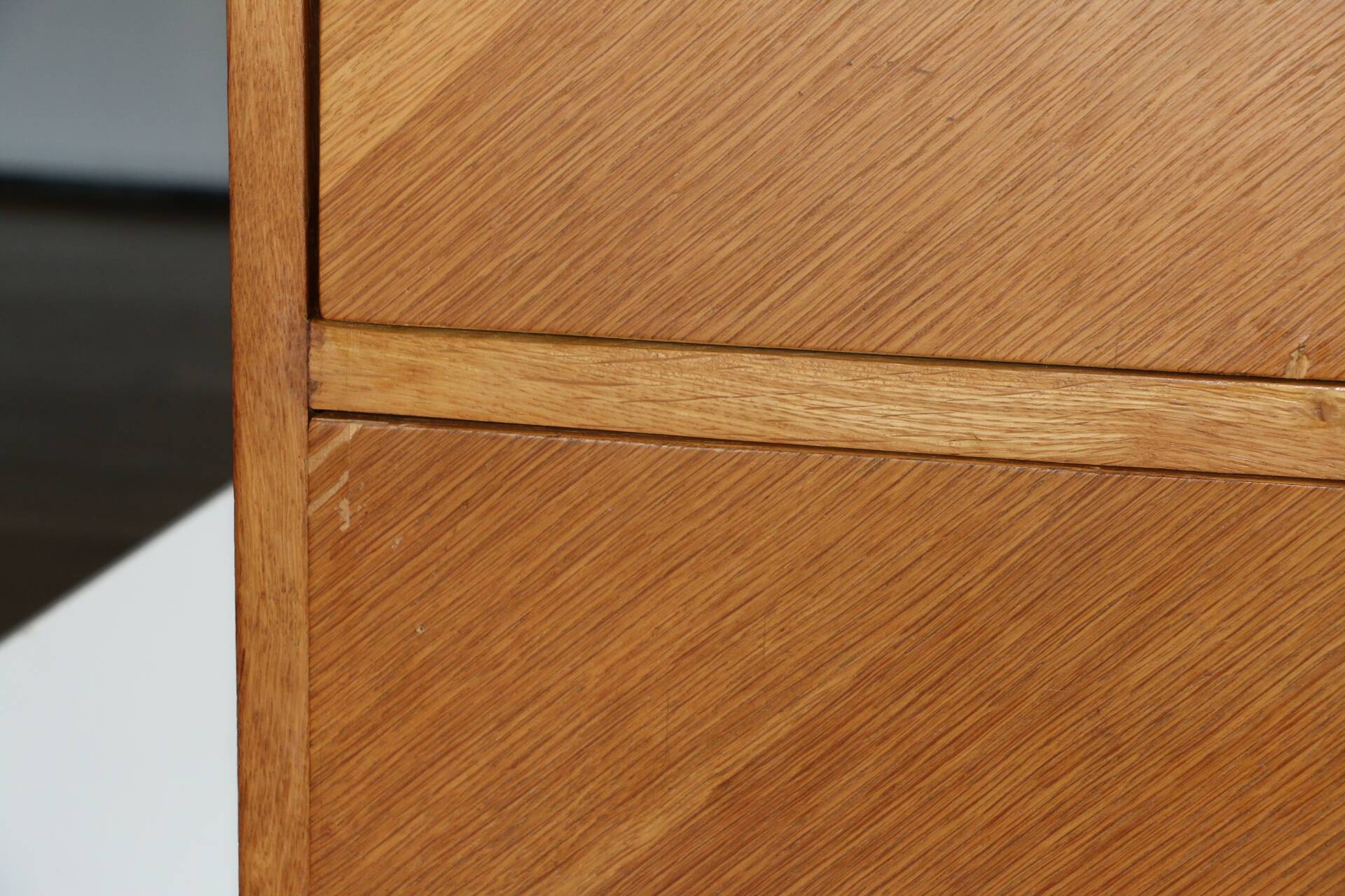 Chest of drawers with 4 drawers, light oak, 1960s