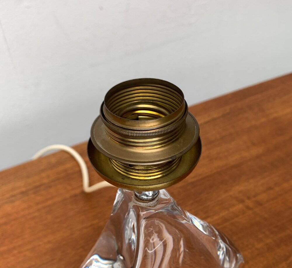 French glass table lamp from the mid-century by Daum, 1960s.