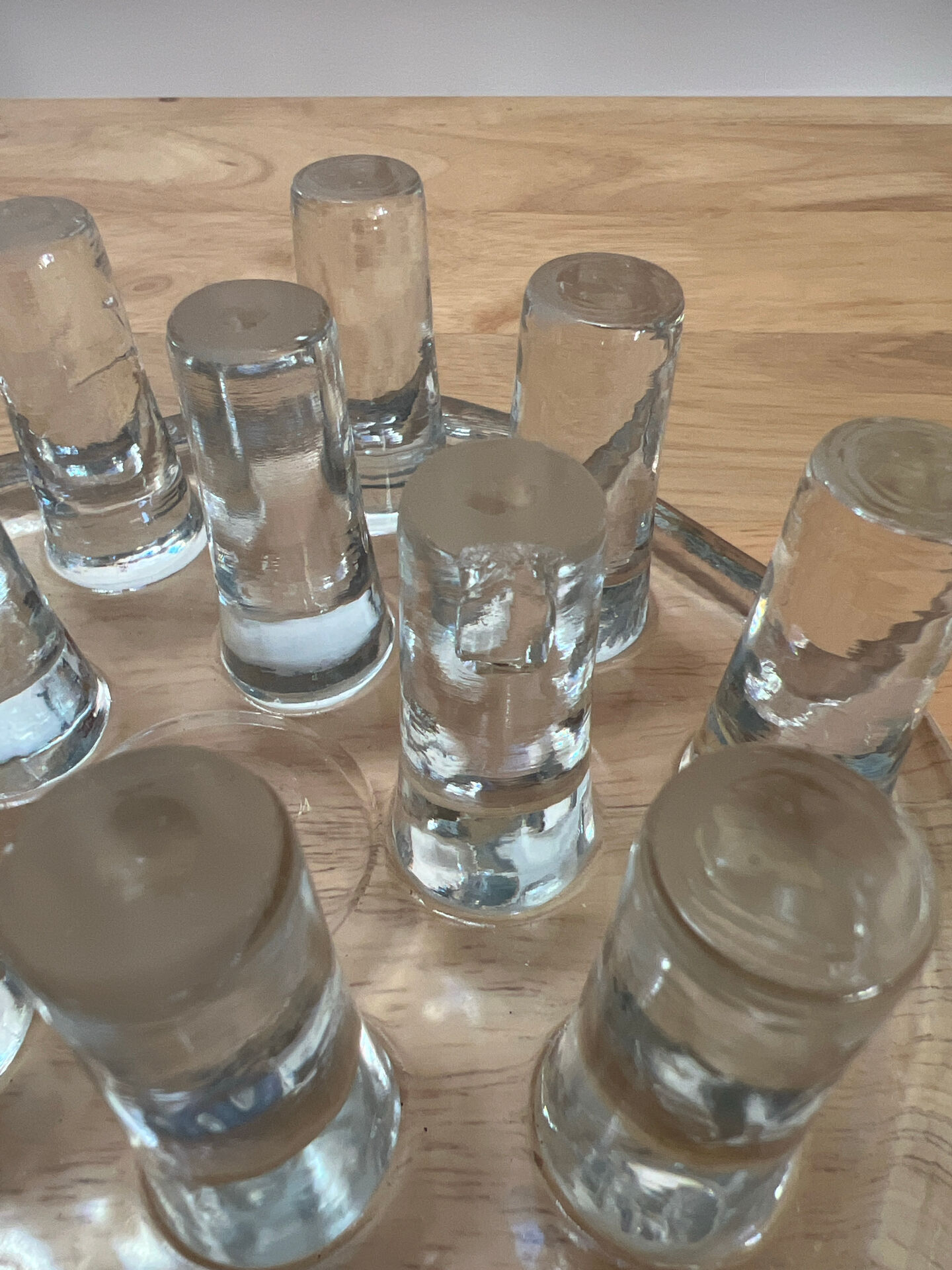 Glass tea warmer and candle holder - Georgshütte style