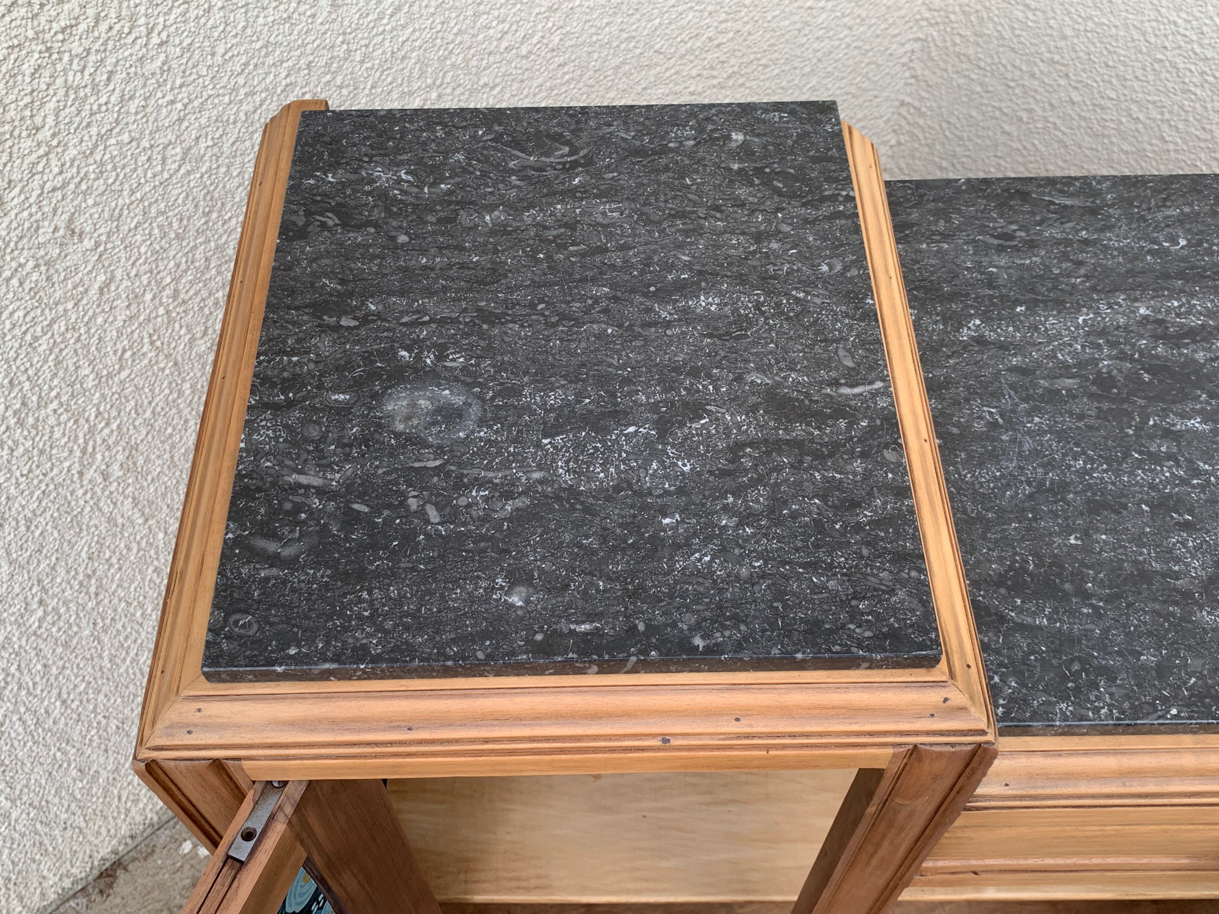 Parisian art deco buffet walnut brut massive 1920