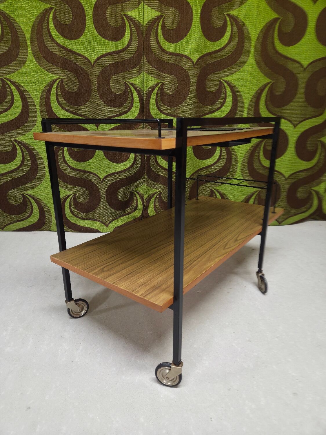 1970s vintage bar cart