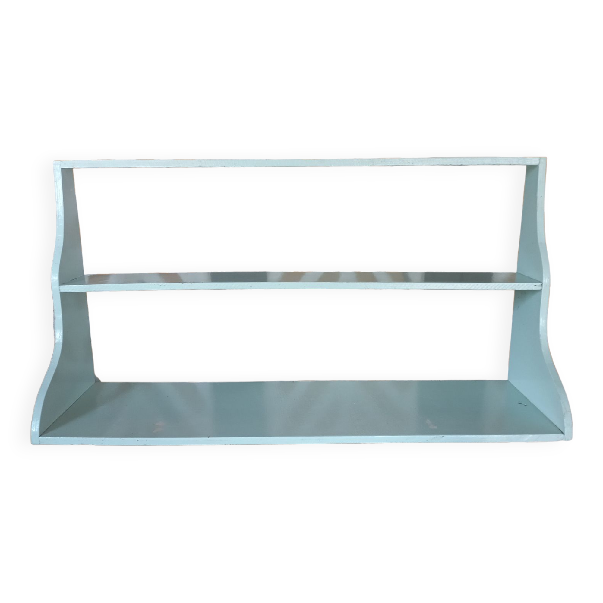 Vintage green wood shelf