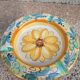 Vintage ashtray pocket tray Caltagirone Sicily - hand-painted ceramic