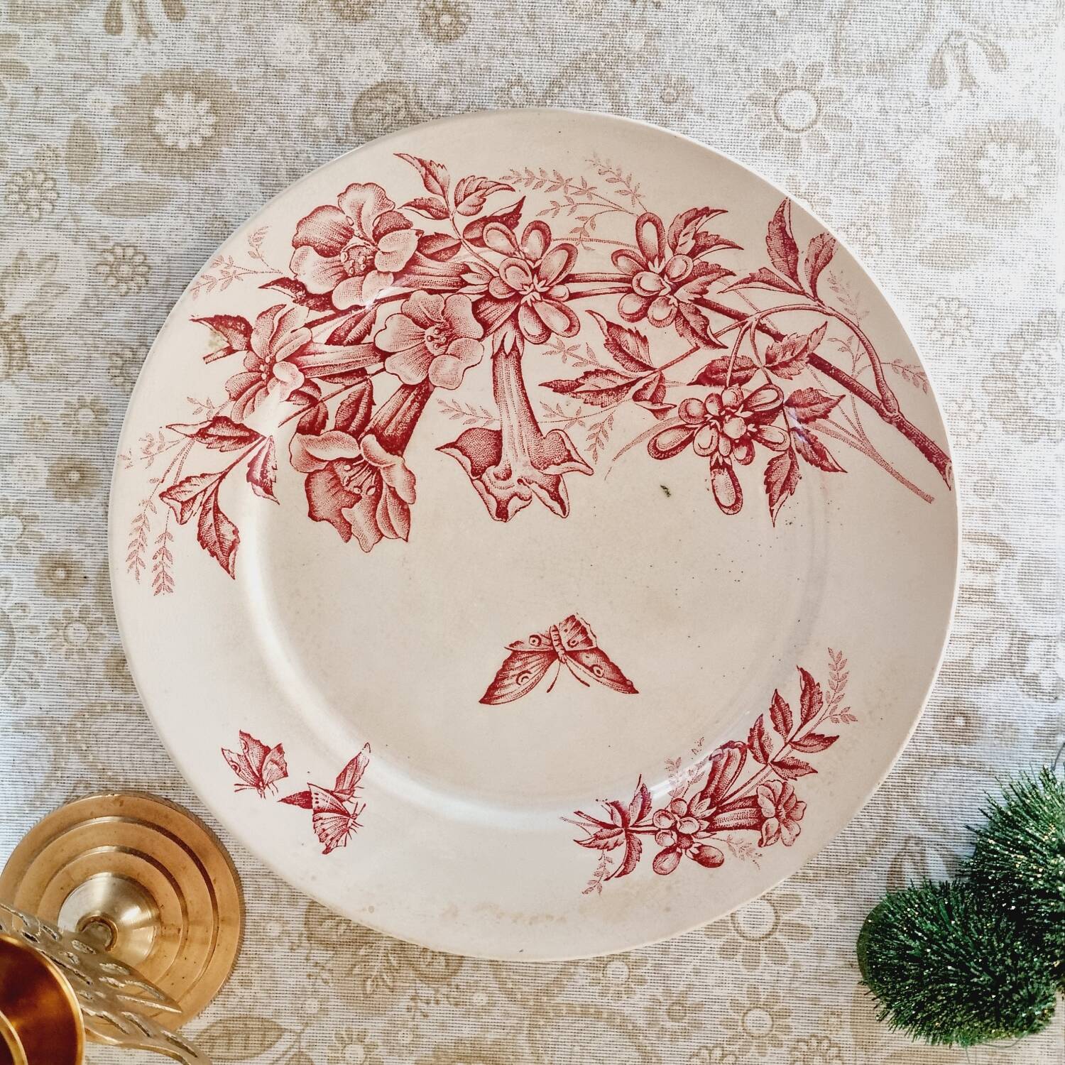 6 iron earth dessert plates lot 4