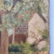 Painting of a countryside landscape in oil on canvas.