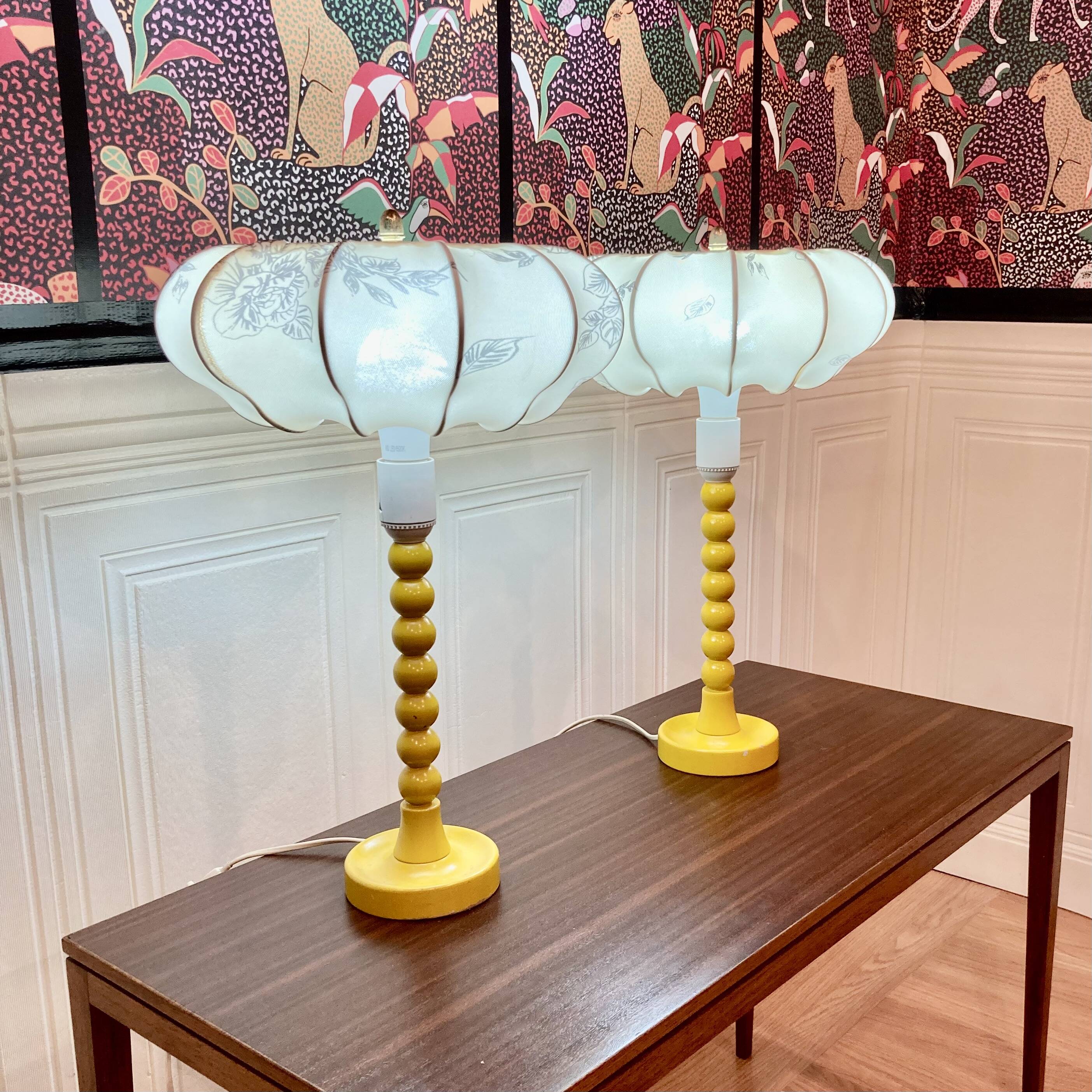 Pair of Scandinavian design lamps from the 1960s.
