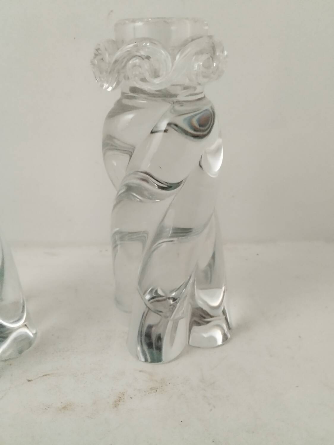 Pair of Baccarat candlesticks