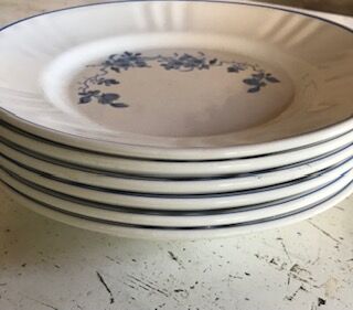 Set of 6 flowered dessert plates