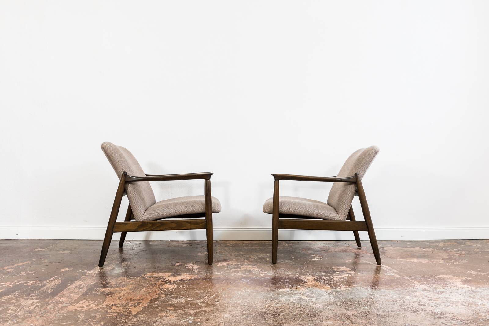 Kvadrat Customizable Pair Of Restored Mid Century Armchairs, 1960's