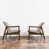 Kvadrat Customizable Pair Of Restored Mid Century Armchairs, 1960's