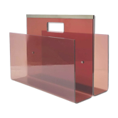 Plexiglas magazine holder Michel Dumas Roche Bobois 70s