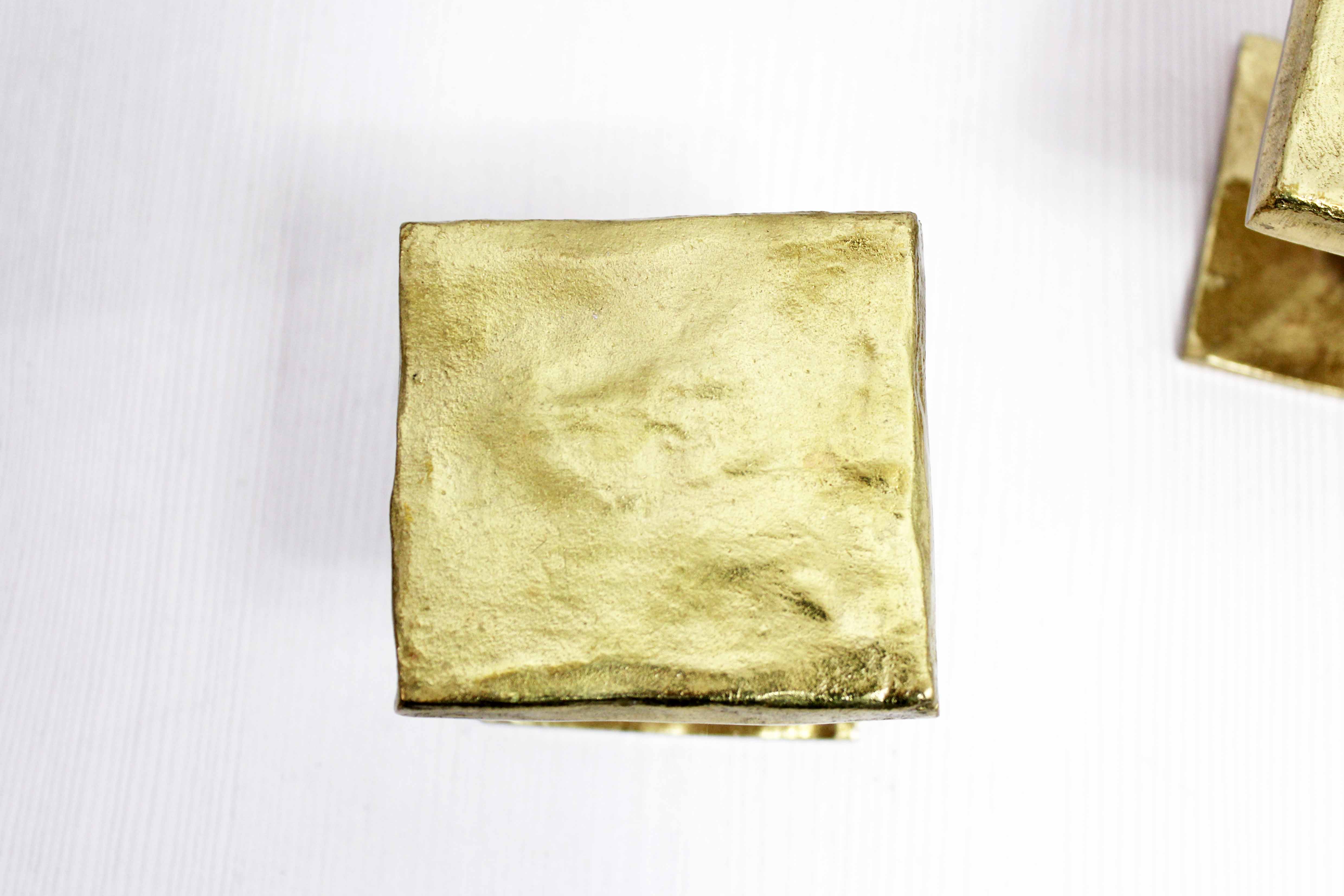 Set de 6 patères en bronze