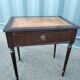 Pair of bedside tables side tables old leather top style louis xvi