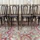 8 Bistro Chairs Baumann Curved Wood Art Nouveau – Early 20th Century