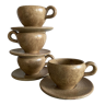 Set of 4 sandstone saucer cups