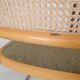 Paire de chaise Marcel Breuer cannage et tissu