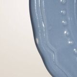 Set of 4 blue ceramic dessert plates.