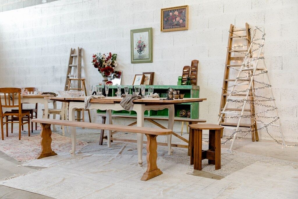 Antique wooden bench