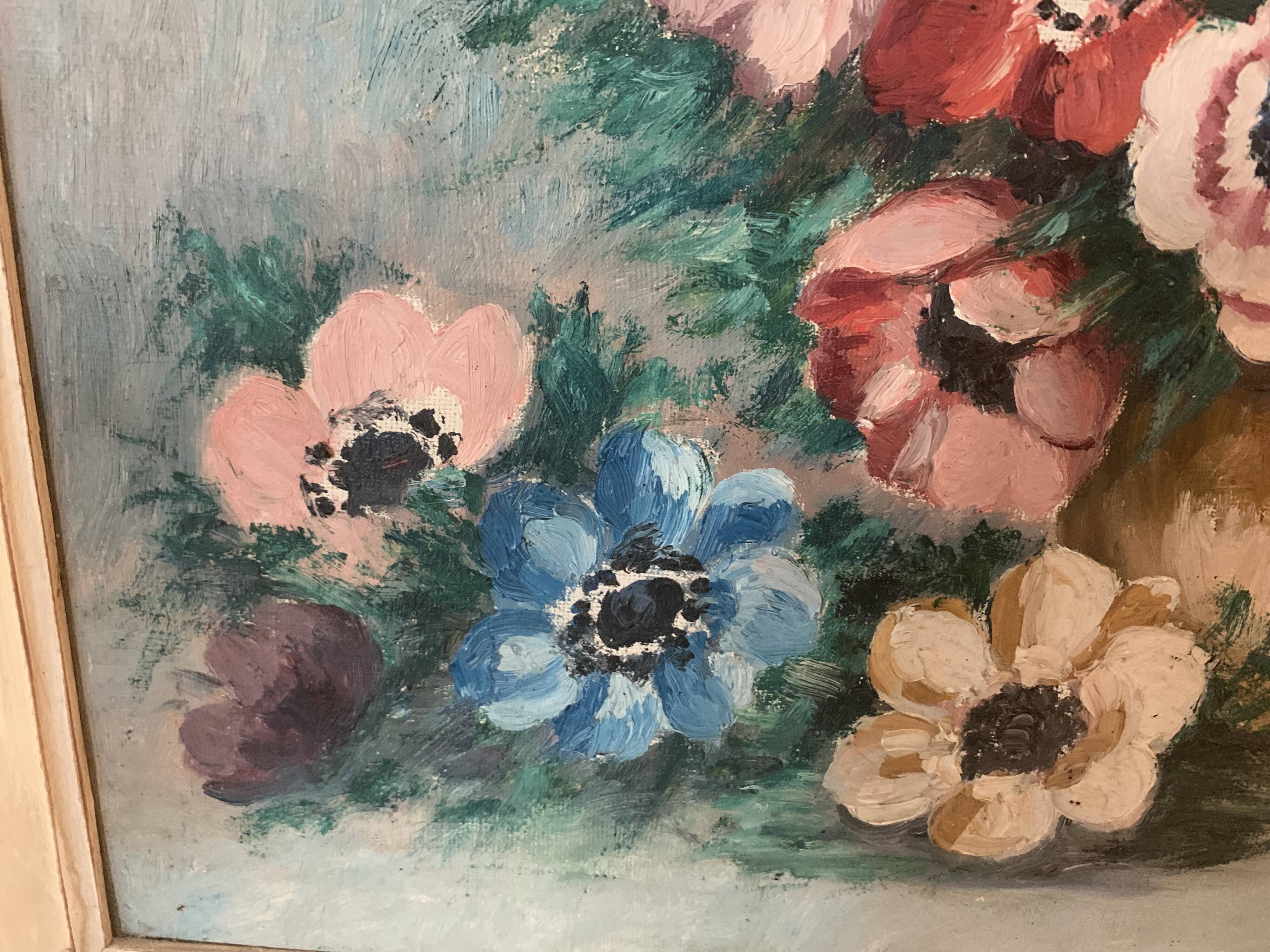 Huile sur toile Georgette Pattein