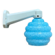 Ceramic wall lamp with a swan neck and blue glass globe Clichy