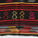 Burgundy Red Modern Pattern Kilim Rug, 162x313Cm