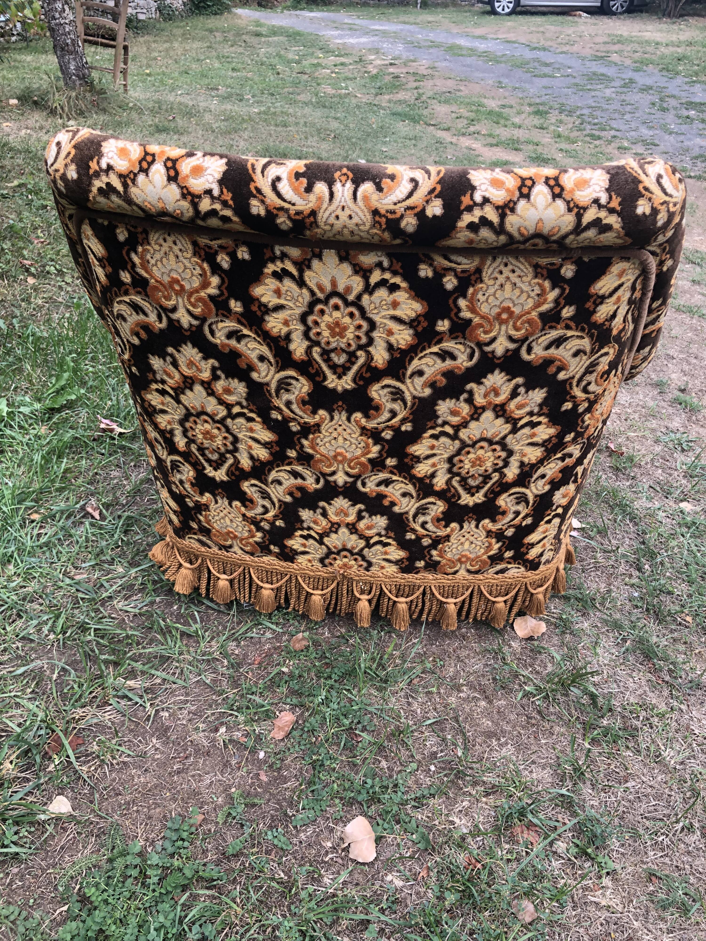 Vintage velvet armchair