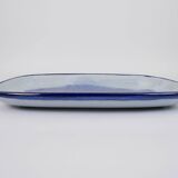 Large St Clément dish with blue fish decoration