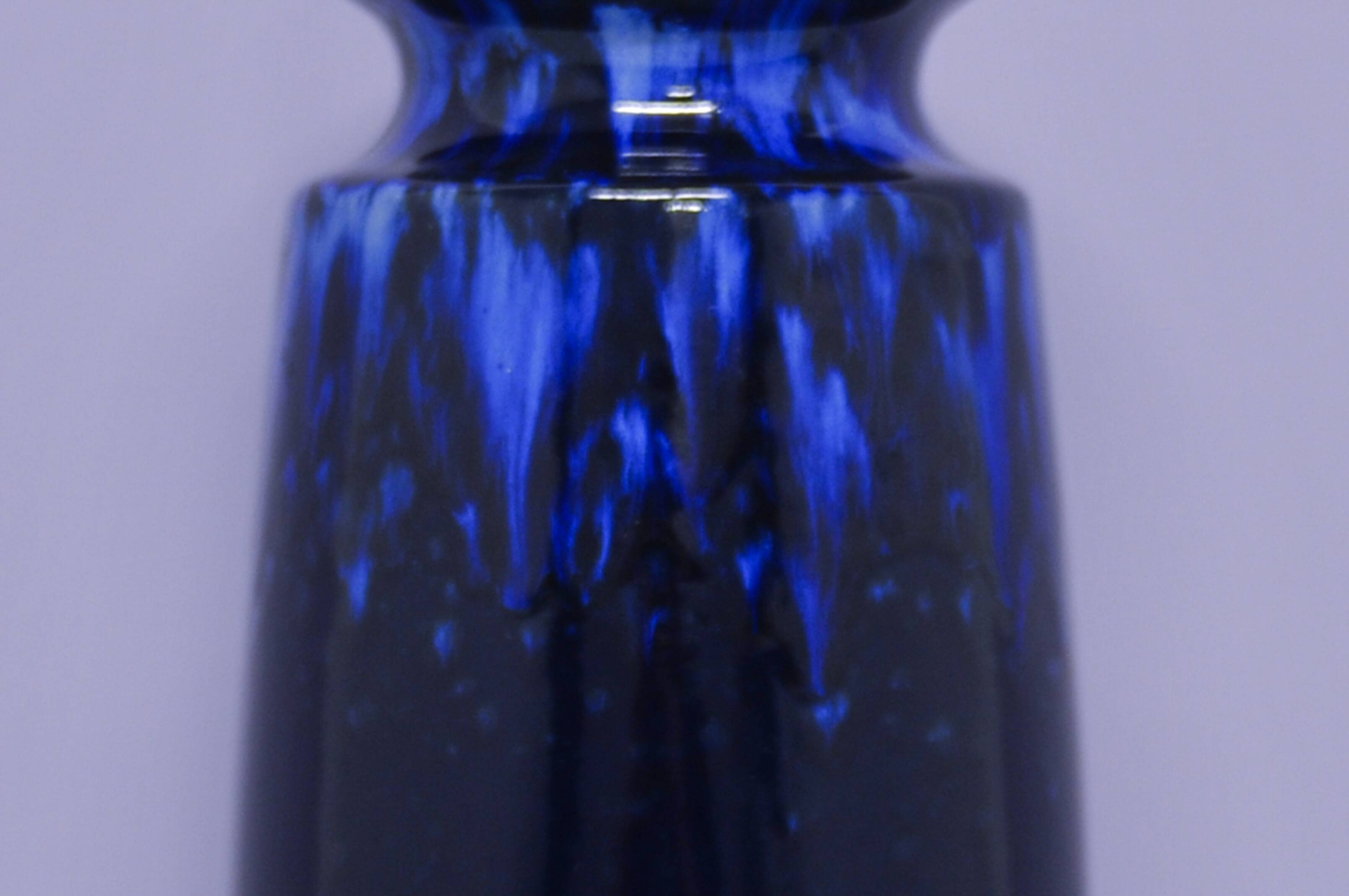 vintage blue shiny West Germany vase Scheurich