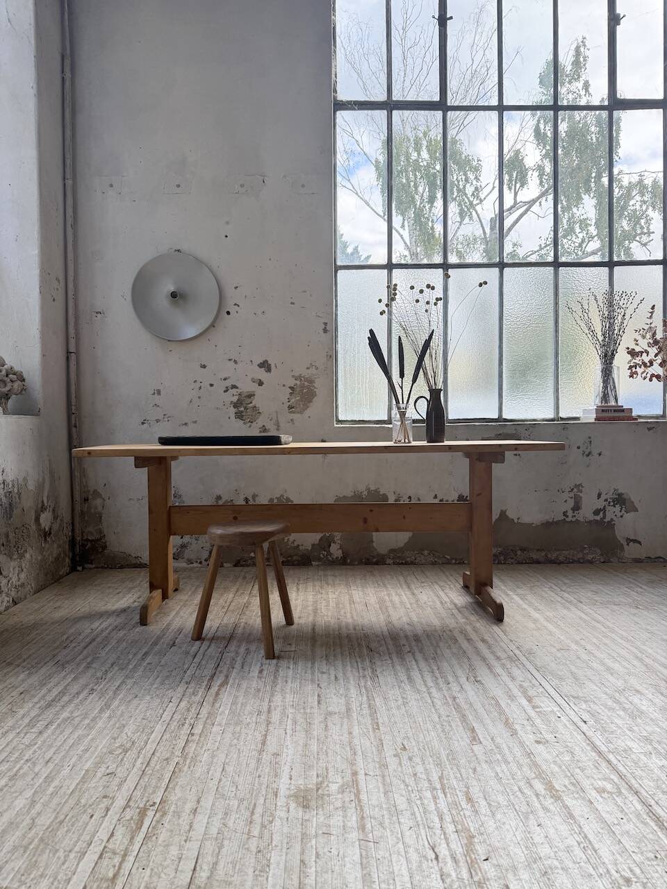 Perriand mountain furniture pine dining table