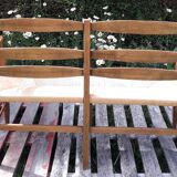 Wood and straw Picard bench