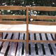 Wood and straw Picard bench