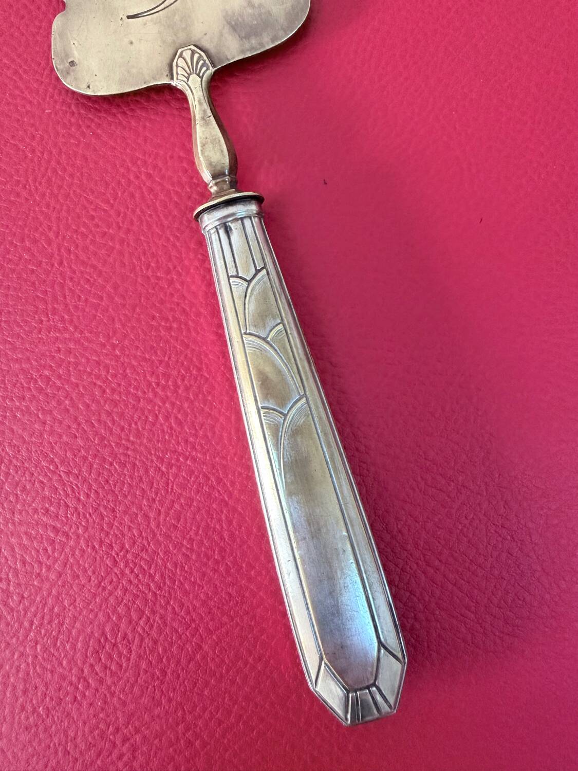 Silver-plated pie server - Art Nouveau