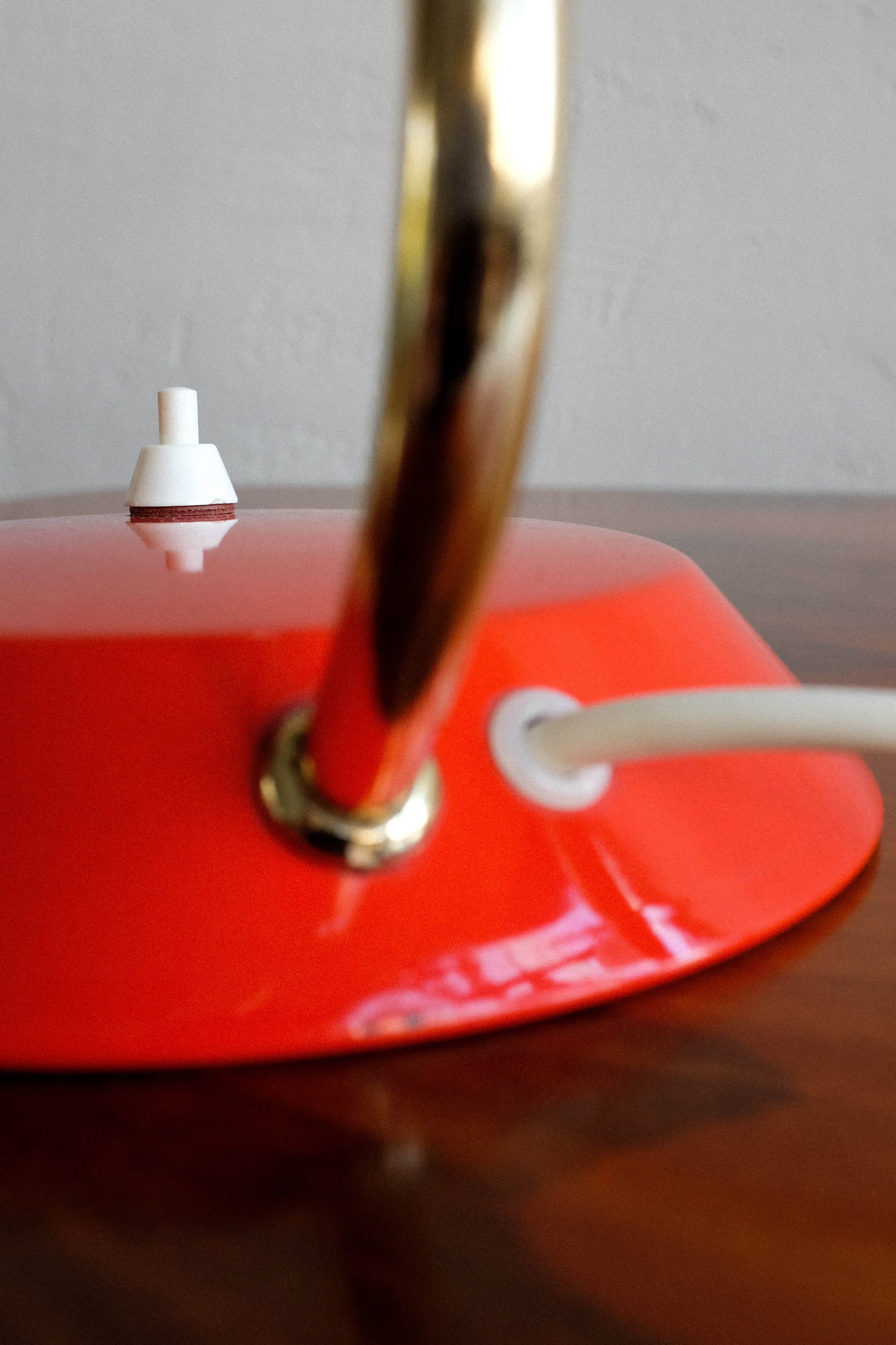 Vintage Red Table Lamp made by AKA Germany, 1960