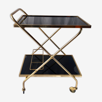 Black and gold service table