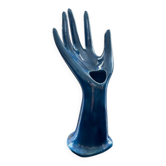 Soliflore baguier main bleu nuit