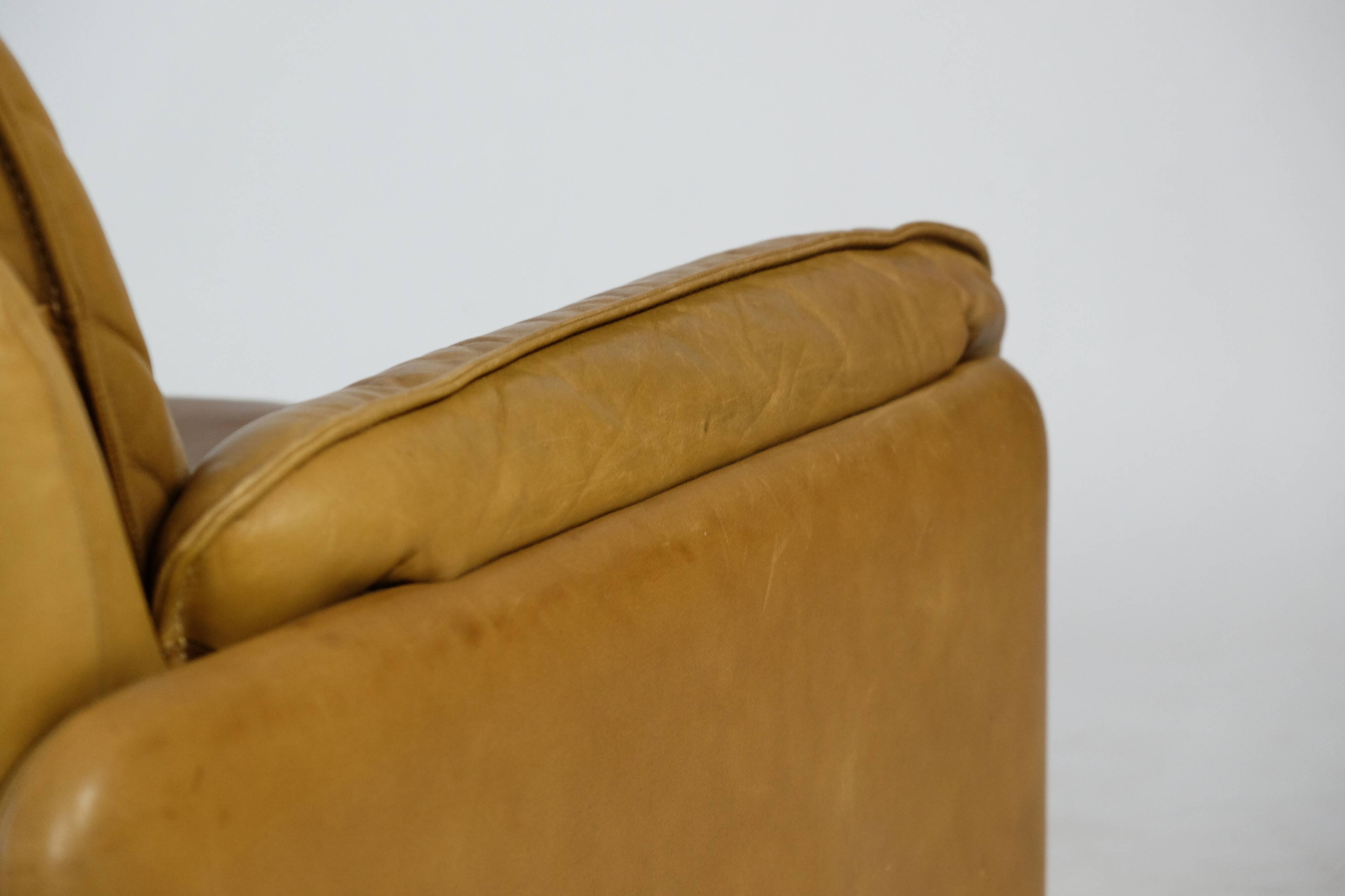 Vintage de Sede DS61 Leather Sofa Couch 70er Design 60er