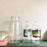 Pharmacy bottles 1900, glass and label