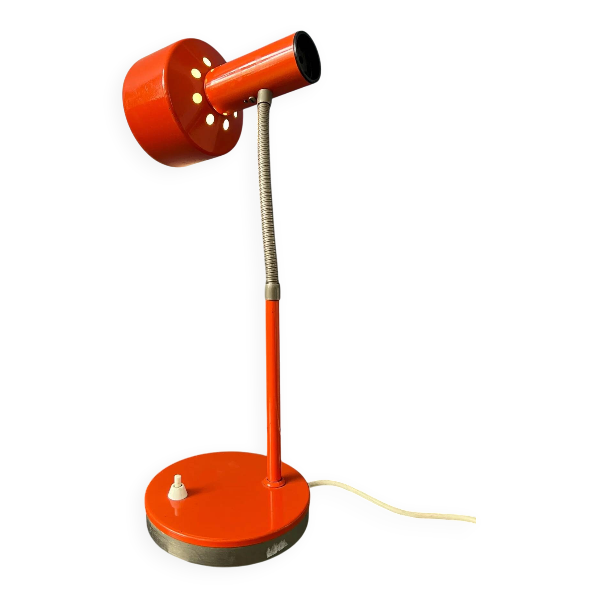 Orange mid-century Hustadt Leuchten desk lamp