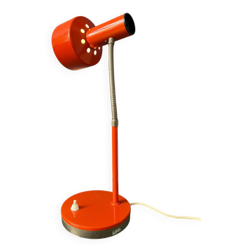 Lampe de bureau orange Hustadt Leuchten du milieu du siècle