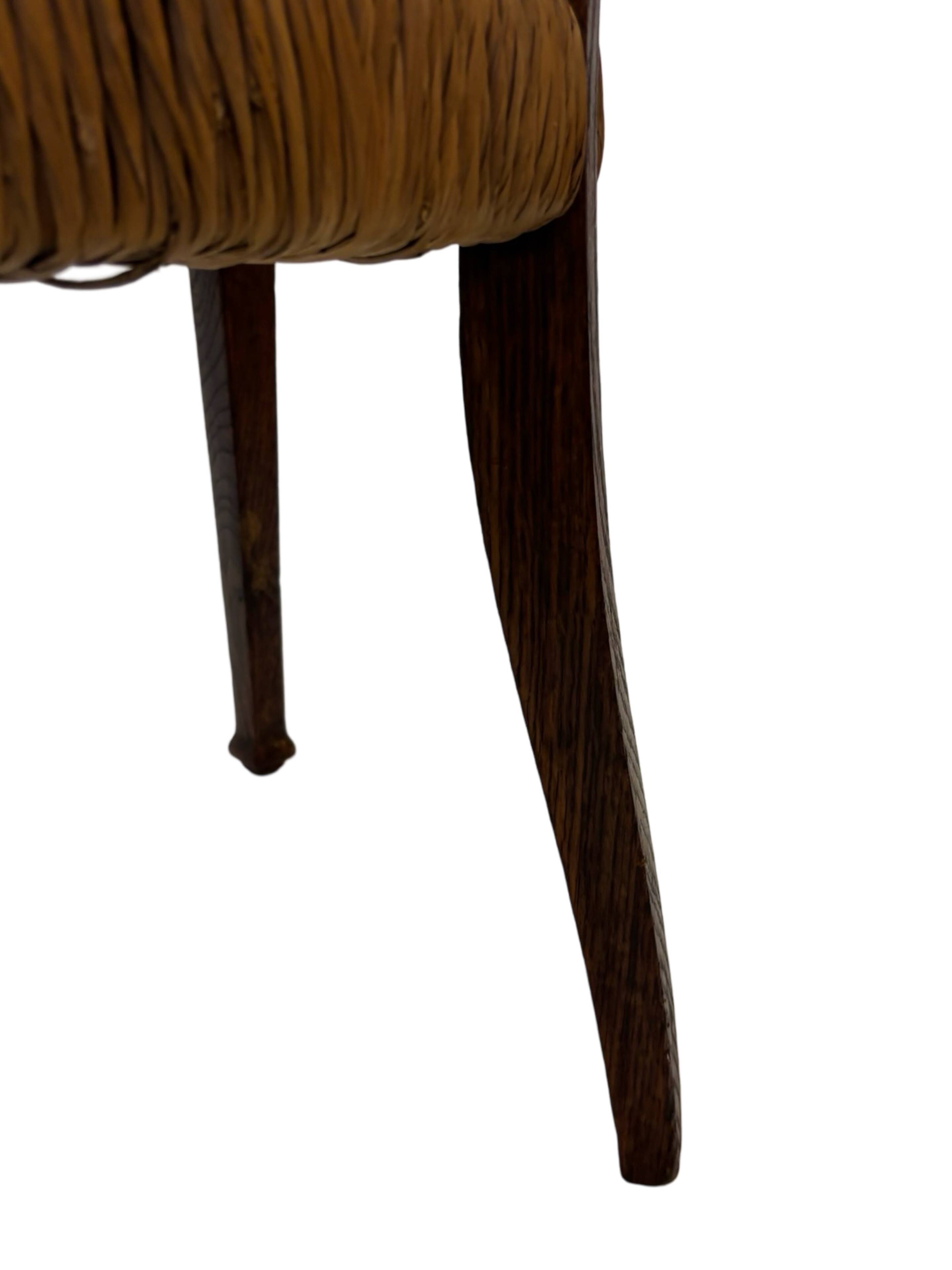 Art Deco chair minimalist oak wicker minimalist design