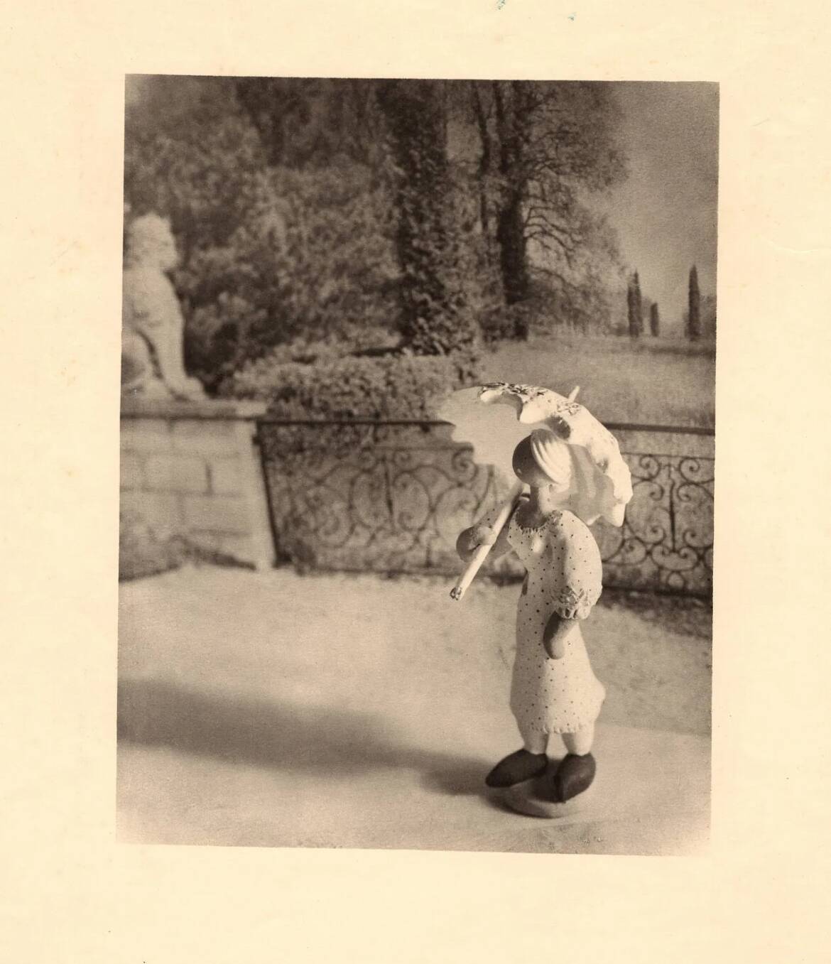 Laure albin-guillot, doll with parasol, 1945, michel fresson collection