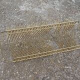 45-tower vintage gold metal vinyl holder